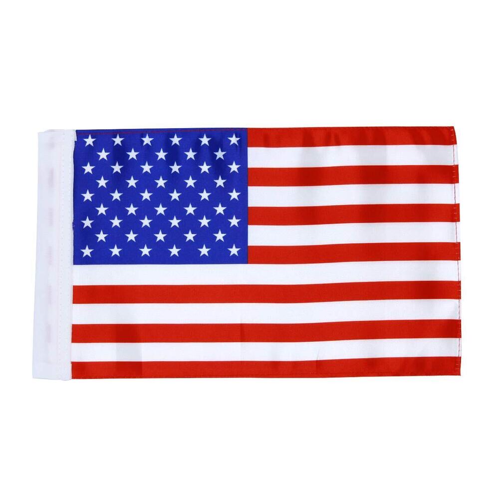 Motorcycle American Flag 6x9 Double Sided UV Coated